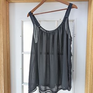 Lane Bryant Sheer Black Tank Top Size 20 NWOT